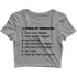 Coding Nerd Engineering CLOUD IS JUST ANOTHER COMPUTER Custom Printed Graphic Design Crop Top T-Shirt for Women